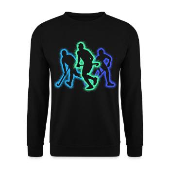 Hockey sur gazon Joueurs de hockey Silhouettes Enfants Hockey - Sweat-shirt Unisexe - noir - Devant - Alina (178cm) & Michal (187cm)