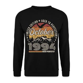 October 1994 Birthday Gift - October 1994 - Unisex Sweatshirt - black - Front - Alina (178cm) & Michal (187cm)