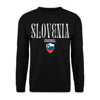 Originaire de Slovénie, né en Slovénie - Sweat-shirt Unisexe - noir - Devant - Alina (178cm) & Michal (187cm)