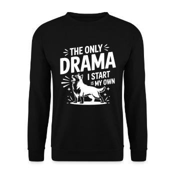 Le seul drame que je commence est mon propre drôle de rauque - Sweat-shirt Unisexe - noir - Devant - Alina (178cm) & Michal (187cm)