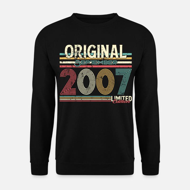 Retro September 2007 Design - Unisex Sweatshirt - black