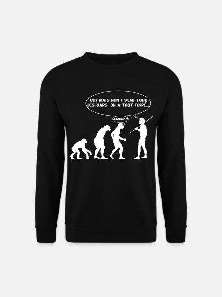 Evolution error (white) - Unisex Sweatshirt - black