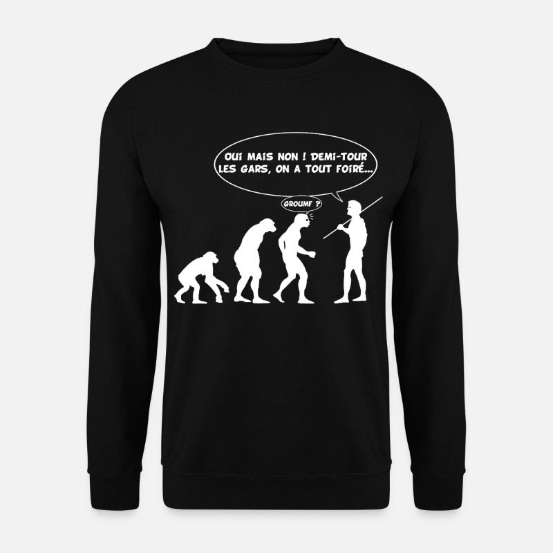 Evolution error (white) - Unisex Sweatshirt - black