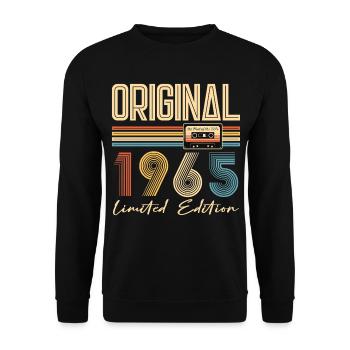 60e anniversaire 60 ans original 1965 - Sweat-shirt Unisexe - noir - Devant - Alina (178cm) & Michal (187cm)