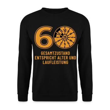 HU October 2025 - 60 Years - Birthday Gift - Unisex Sweatshirt - black - Front - Alina (178cm) & Michal (187cm)