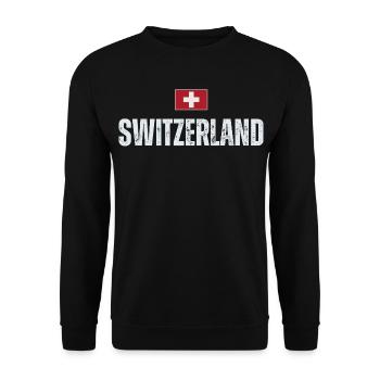 Ich liebe die Schweiz, Schweizer Patriot - Unisex Pullover - Schwarz - Vorne - Alina (178cm) & Michal (187cm)