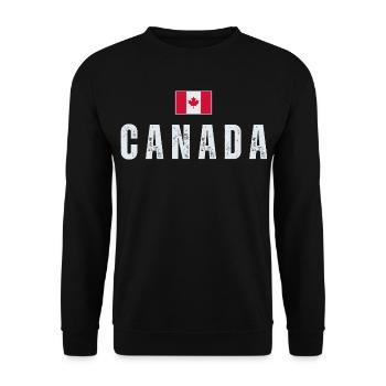 Drapeau canadien, patriote canadien - Sweat-shirt Unisexe - noir - Devant - Alina (178cm) & Michal (187cm)