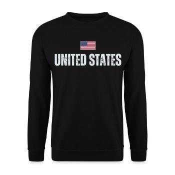 Drapeau américain, patriote américain - Sweat-shirt Unisexe - noir - Devant - Alina (178cm) & Michal (187cm)
