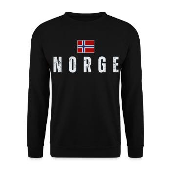 Norwegian Patriot Flag - Unisex Sweatshirt - black - Front - Alina (178cm) & Michal (187cm)