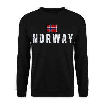Drapeau norvégien, patriote norvégien - Sweat-shirt Unisexe - noir - Devant - Alina (178cm) & Michal (187cm)