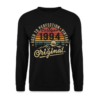 1994 Born in october 1994 Born in october 1994 - Unisex Sweatshirt - black - Front - Alina (178cm) & Michal (187cm)