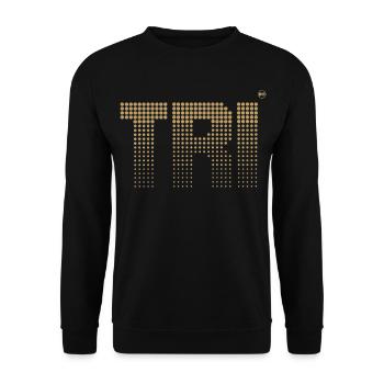 TRI Gold - Design doré élégant pour le triathlon - Sweat-shirt Unisexe - noir - Devant - Alina (178cm) & Michal (187cm)