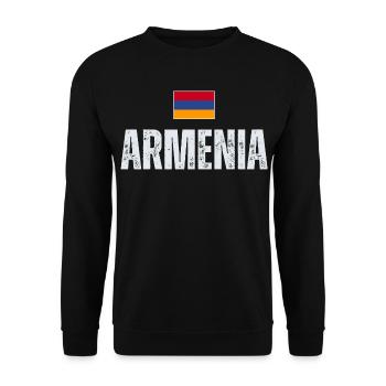 Armenian flag, Armenian patriot - Unisex Sweatshirt - black - Front - Alina (178cm) & Michal (187cm)