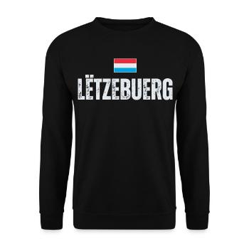 Flag of Luxembourg, Luxembourg patriot - Unisex Sweatshirt - black - Front - Alina (178cm) & Michal (187cm)