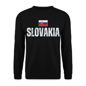 Slovak flag, Slovak patriot - Unisex Sweatshirt - black - Front - Alina (178cm) & Michal (187cm)