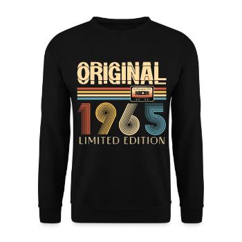 Original 1965 Geburtstag 60 Jahre altes Partygeschenk - Unisex Pullover - Schwarz - Vorne - Alina (178cm) & Michal (187cm)