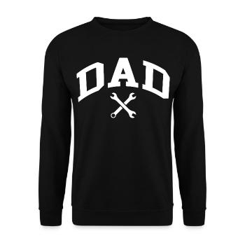 Dad - Unisex Pullover - Schwarz - Vorne - Alina (178cm) & Michal (187cm)