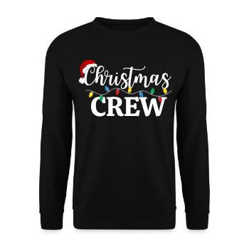 Weihnachts-Crew - Unisex Pullover - Schwarz - Vorne - Alina (178cm) & Michal (187cm)