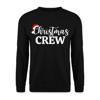 Weihnachts-Crew - Unisex Pullover - Schwarz - Vorne - Alina (178cm) & Michal (187cm)