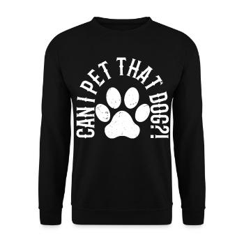 Dog paw with lettering - Unisex Sweatshirt - black - Front - Alina (178cm) & Michal (187cm)