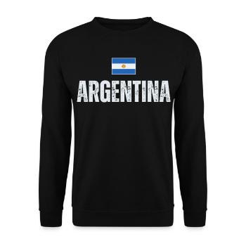 Fierté argentine, j’adore l’Argentine - Sweat-shirt Unisexe - noir - Devant - Alina (178cm) & Michal (187cm)