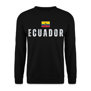 Drapeau de l'Équateur, j'aime l'Équateur - Sweat-shirt Unisexe - noir - Devant - Alina (178cm) & Michal (187cm)