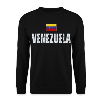 Drapeau du Venezuela, fabriqué au Venezuela - Sweat-shirt Unisexe - noir - Devant - Alina (178cm) & Michal (187cm)