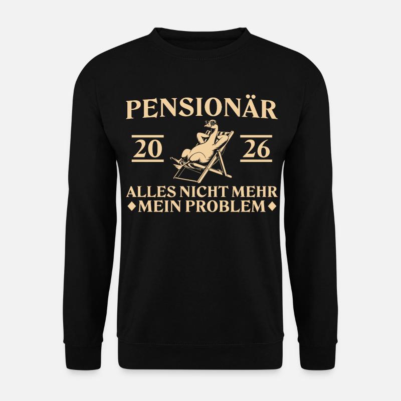 Pensioner 2026 - Goose in a deckchair - Unisex Sweatshirt - black