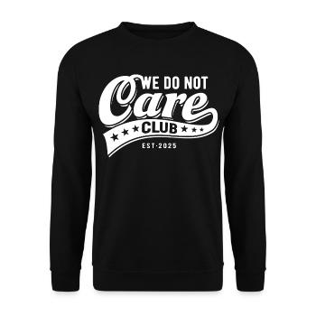 On s’en fout Club - Est 2025 WDNC - Sweat-shirt Unisexe - noir - Devant - Alina (178cm) & Michal (187cm)