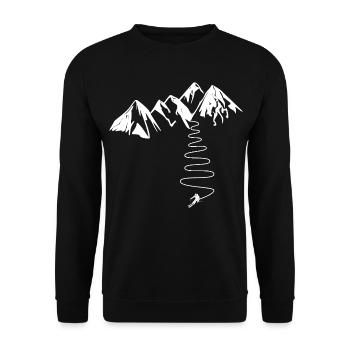 Cadeau Skieur De Haute Montagne Alpes Pyrenées - Sweat-shirt Unisexe - noir - Devant - Alina (178cm) & Michal (187cm)