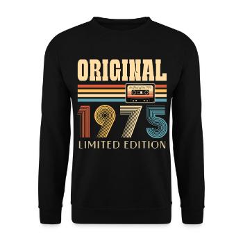 50th birthday 50 years original 1975 - Unisex Sweatshirt - black - Front - Alina (178cm) & Michal (187cm)