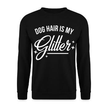 Les poils de chien sont mes paillettes - Sweat-shirt Unisexe - noir - Devant - Alina (178cm) & Michal (187cm)