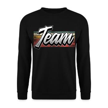 Team - Unisex Pullover - Schwarz - Vorne - Alina (178cm) & Michal (187cm)