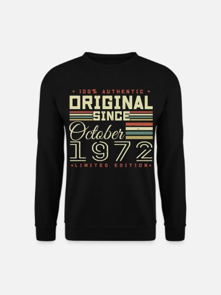 Legendary since October 1972 | October 1972 - Unisex Sweatshirt - black