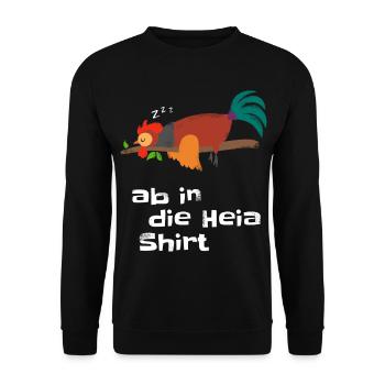 Chemise au lit - Bonne nuit pyjama coq - Sweat-shirt Unisexe - noir - Devant - Alina (178cm) & Michal (187cm)