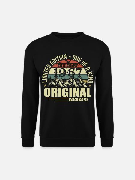 oktober 1967 - Geschenk zum 58.Geburtstag oktober - Unisex Pullover - Schwarz