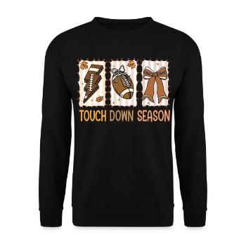 Football Touchdown Season American Football - Unisex Sweatshirt - black - Front - Alina (178cm) & Michal (187cm)