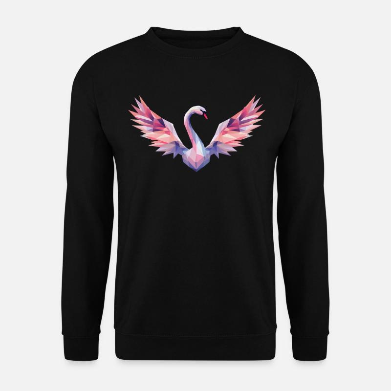 Geometric Swan with Gradient - Unisex Sweatshirt - black