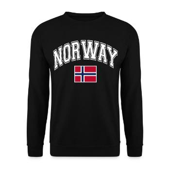 Norway Flag - Unisex Sweatshirt - black - Front - Alina (178cm) & Michal (187cm)