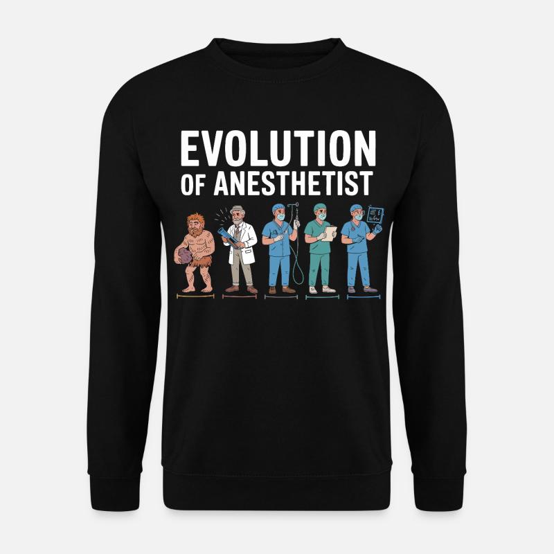 Evolution der Anästhesisten Illustration - Unisex Pullover - Schwarz