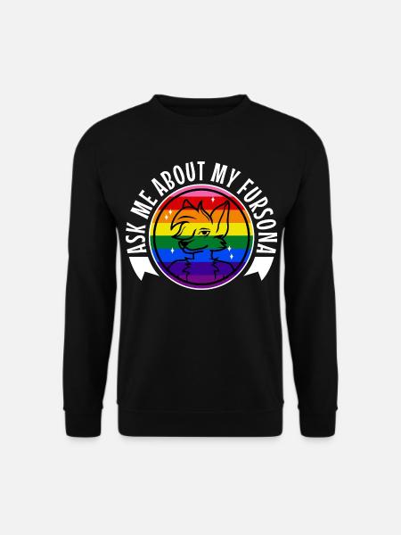 Ask me about my Fursona - Unisex Sweatshirt - black