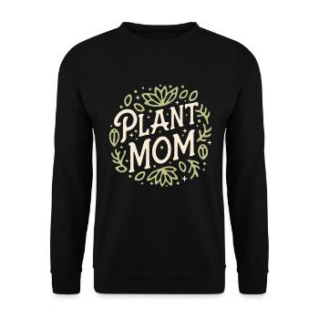 Plante maman jardinier botaniste fille botanique humour - Sweat-shirt Unisexe - noir - Devant - Alina (178cm) & Michal (187cm)