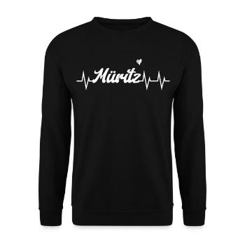 Battement de cœur Müritz - Sweat-shirt Unisexe - noir - Devant - Alina (178cm) & Michal (187cm)