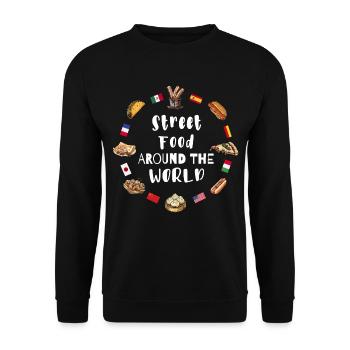 La cuisine de rue dans le monde - Sweat-shirt Unisexe - noir - Devant - Alina (178cm) & Michal (187cm)
