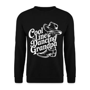 T-shirt grand-père de danse en ligne - Sweat-shirt Unisexe - noir - Devant - Alina (178cm) & Michal (187cm)