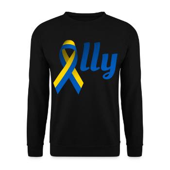 Ukraine Ally Loop - Unisex Sweatshirt - black - Front - Alina (178cm) & Michal (187cm)