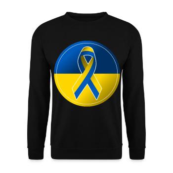 Solidarity Peace Ukraine Demonstration - Unisex Sweatshirt - black - Front - Alina (178cm) & Michal (187cm)