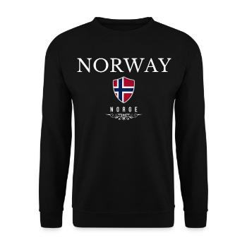 Norwegian patriot, minimalist sleek design - Unisex Sweatshirt - black - Front - Alina (178cm) & Michal (187cm)