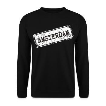 Amsterdam Street Style - Unisex Sweatshirt - black - Front - Alina (178cm) & Michal (187cm)