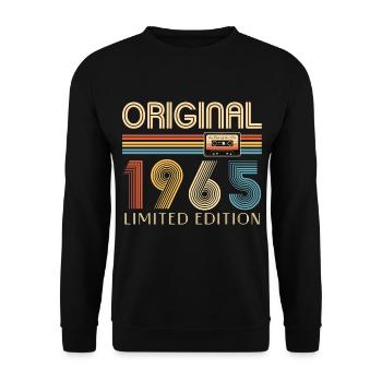 60th Birthday 1965 60 Years Old Gift - Unisex Sweatshirt - black - Front - Alina (178cm) & Michal (187cm)